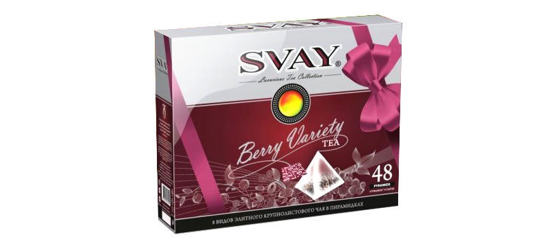 Svay  Berry Variety  48 пирамидок 8 видов элитного крупнолистового чая в пирамидках - фото - 1