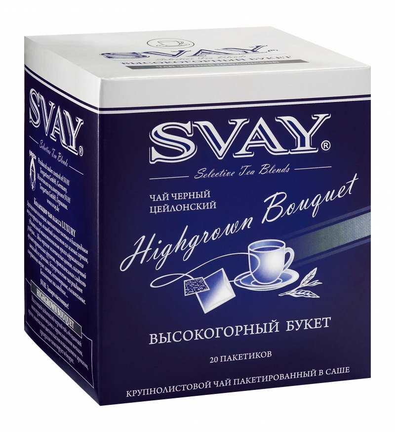 Svay Highgrown Bouquet 20*2 саше (чай чёрный пакетированный) - фото - 1