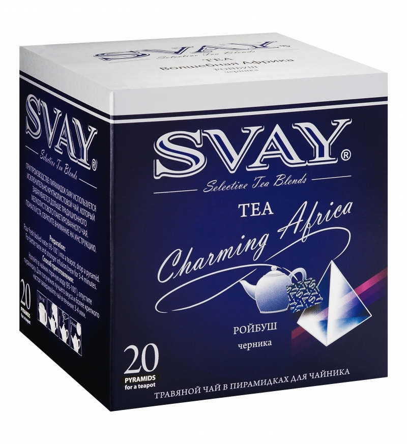 Svay Charming Africa ройбуш с черникой чай травяной в пирамидках - фото - 1