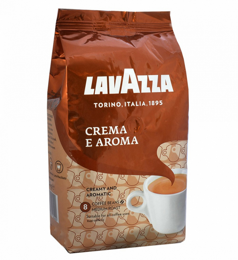 Кофе Lavazza Crema e Aroma в зернах 1 кг - фото - 1