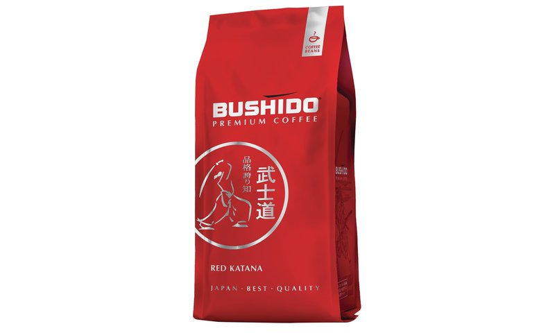 Кофе в зернах Bushido Red Katana,пакет 227 гр - фото - 1