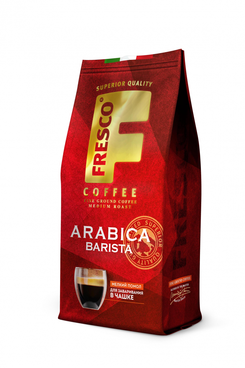 Кофе FRESCO Arabica Barista для чашки 100г, молотый, пакет - фото - 1