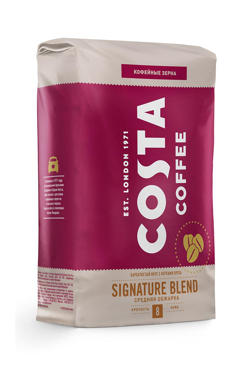 Кофе в зернах Costa Coffee Signature Blend, 1 кг - фото - 1