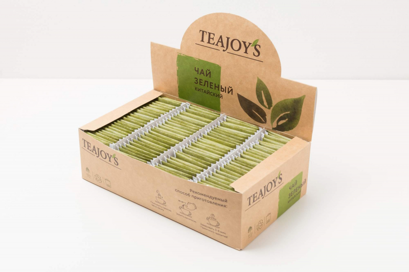 TeaJoy`S Китайский зеленый чай пакетированный, 100х2,0 - фото - 1